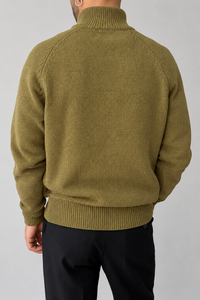 Full zipped cardigan GIANNI LUPO - GL35633 OLIVE