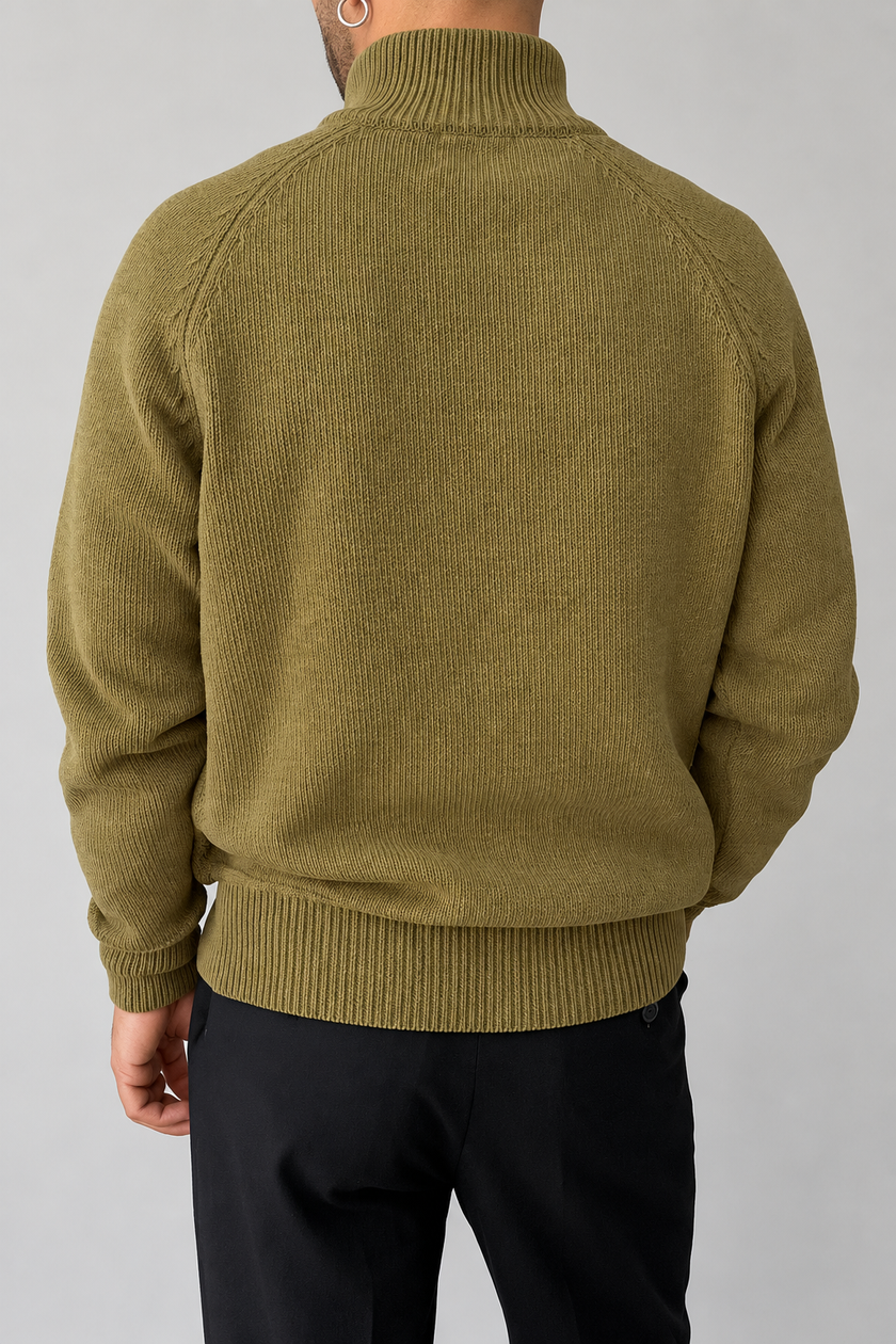 Full zipped cardigan GIANNI LUPO - GL35633 OLIVE