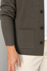 Cardigan con colletto HAMAKI-OH - 3250H VERDE