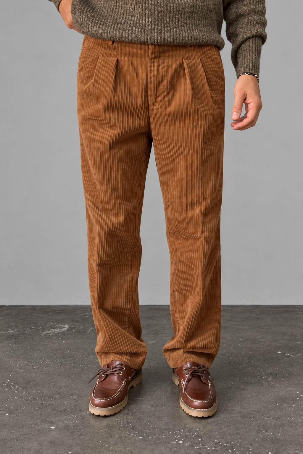 Pantalone palazzo velluto rocciatore SQUAD2 - BARRA CARAMEL