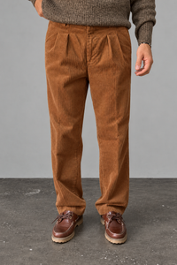 Pantalone palazzo velluto rocciatore SQUAD2 - BARRA CARAMEL