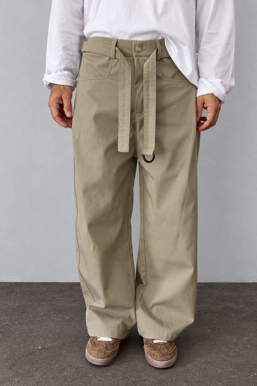 Pantalone belted TELAMIRA - CTP06304 KJAKI