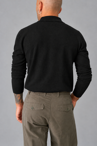 Long sleeve polo GIANNI LUPO - GL508S BLACK