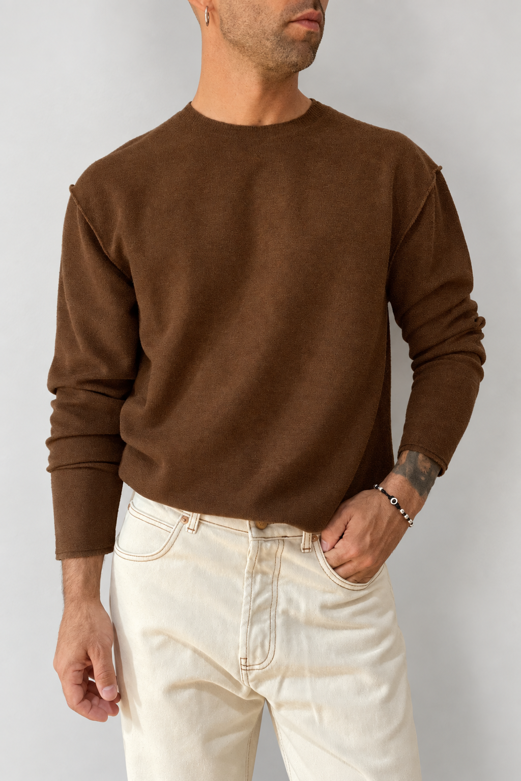 Longsleeve WOODEN - PECOS MARRONE