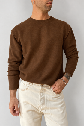 Longsleeve WOODEN - PECOS MARRONE
