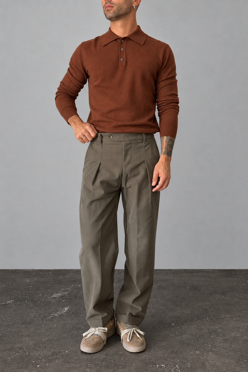 Polo manica lunga GIANNI LUPO - GL508S BRUCIATO